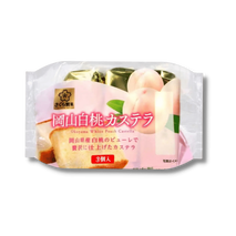 Japonska Biskvitna Tortica Kasutera z Okusom Bele Breskve SAKURA SEIKA 130 g